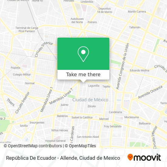 Mapa de República De Ecuador - Allende