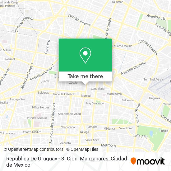 República De Uruguay - 3. Cjon. Manzanares map