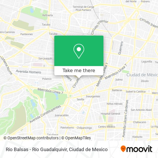 Mapa de Río Balsas - Río Guadalquivir
