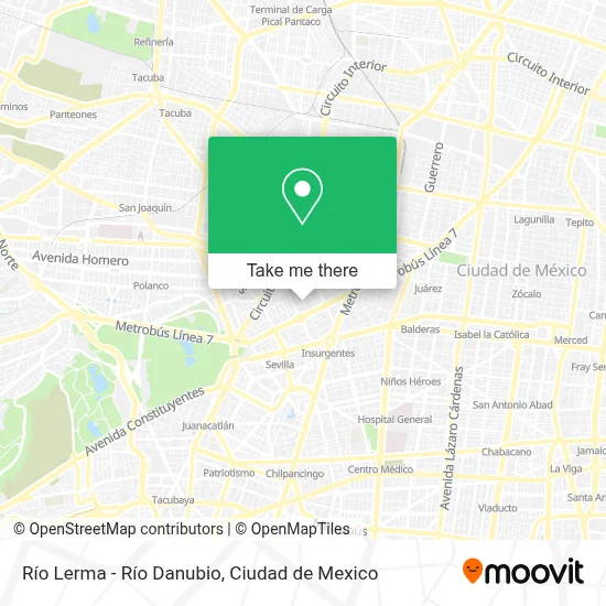 Río Lerma - Río Danubio map