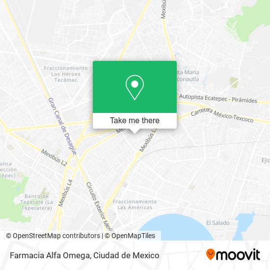 Mapa de Farmacia Alfa Omega