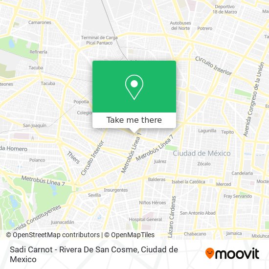 Sadi Carnot - Rivera De San Cosme map
