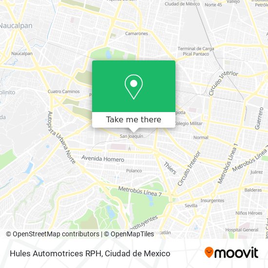 Mapa de Hules Automotrices RPH