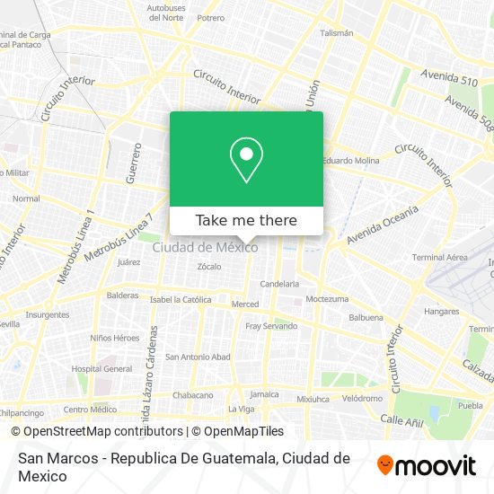 Mapa de San Marcos - Republica De Guatemala