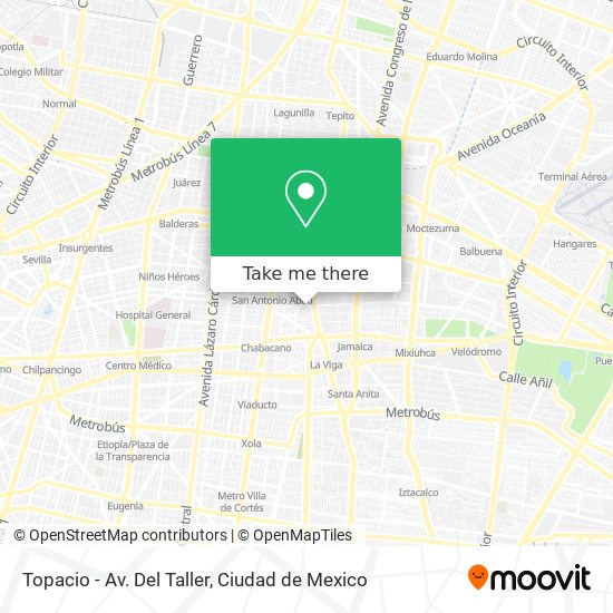 Topacio - Av. Del Taller map