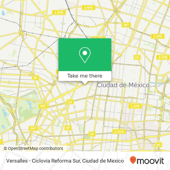 Mapa de Versalles - Ciclovía Reforma Sur