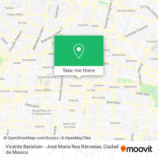 Vicente Beristain - José Maria Roa Bárcenas map