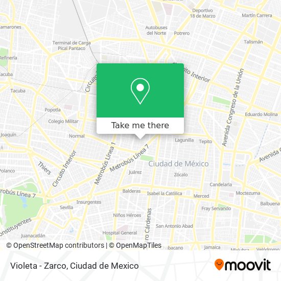 Violeta - Zarco map