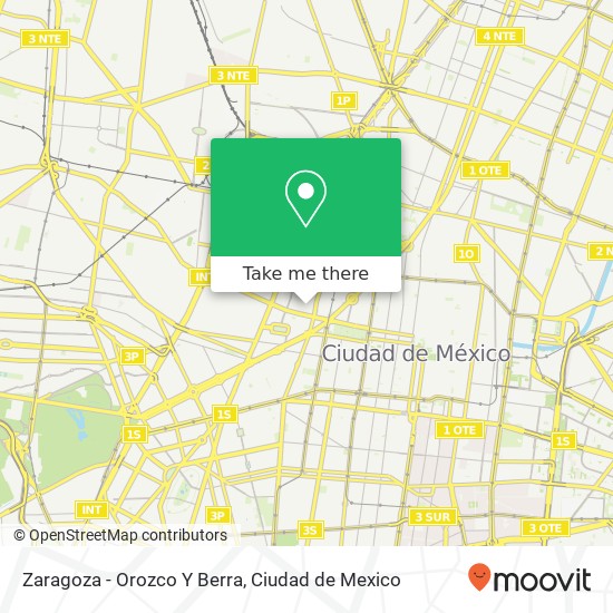 Zaragoza - Orozco Y Berra map