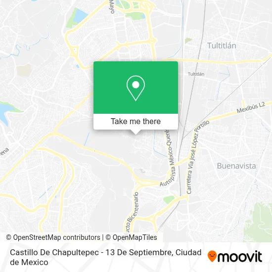 Castillo De Chapultepec - 13 De Septiembre map