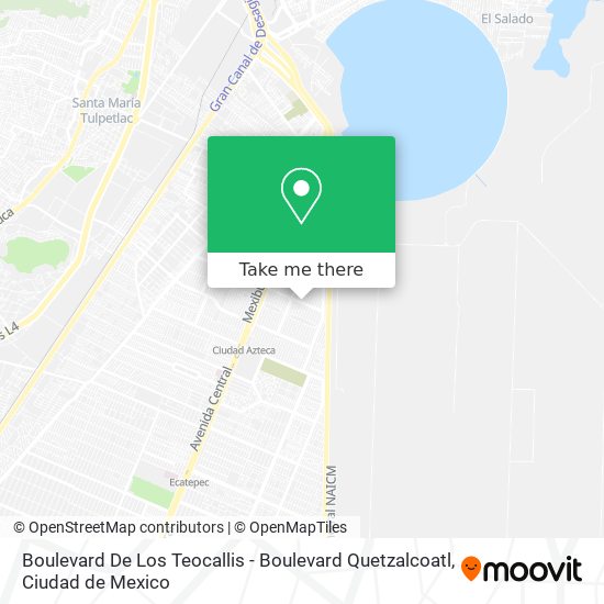 Boulevard De Los Teocallis - Boulevard Quetzalcoatl map