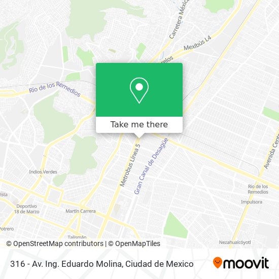 316 - Av. Ing. Eduardo Molina map