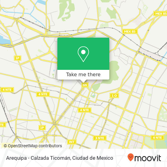 Arequipa - Calzada Ticomán map