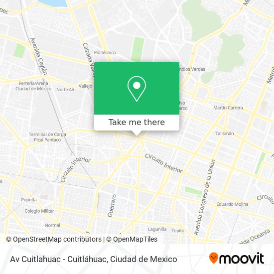 Mapa de Av Cuitlahuac - Cuitláhuac