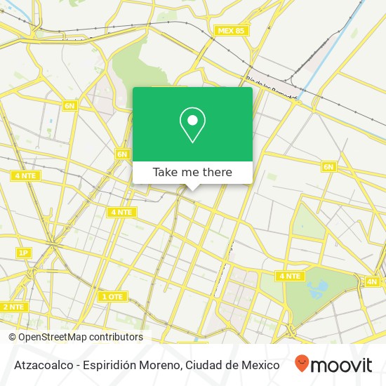Atzacoalco - Espiridión Moreno map