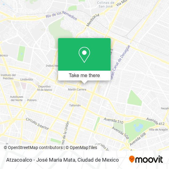Atzacoalco - José Marìa Mata map