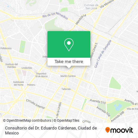Consultorio del Dr. Eduardo Cárdenas map