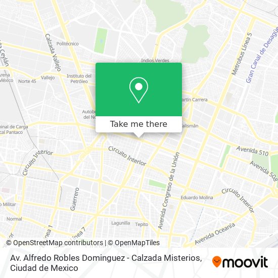 Av. Alfredo Robles Dominguez - Calzada Misterios map