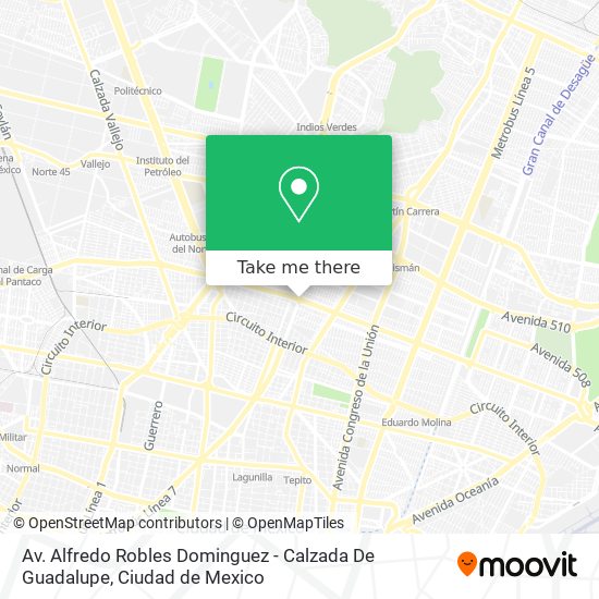 Mapa de Av. Alfredo Robles Dominguez - Calzada De Guadalupe