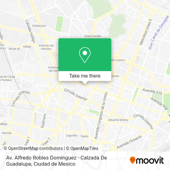 Mapa de Av. Alfredo Robles Dominguez - Calzada De Guadalupe