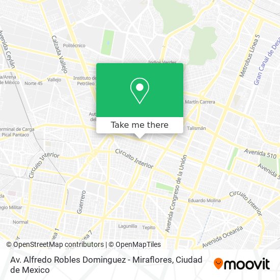 Mapa de Av. Alfredo Robles Dominguez - Miraflores