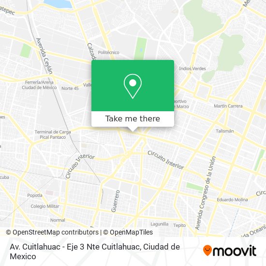 Av. Cuitlahuac - Eje 3 Nte Cuitlahuac map