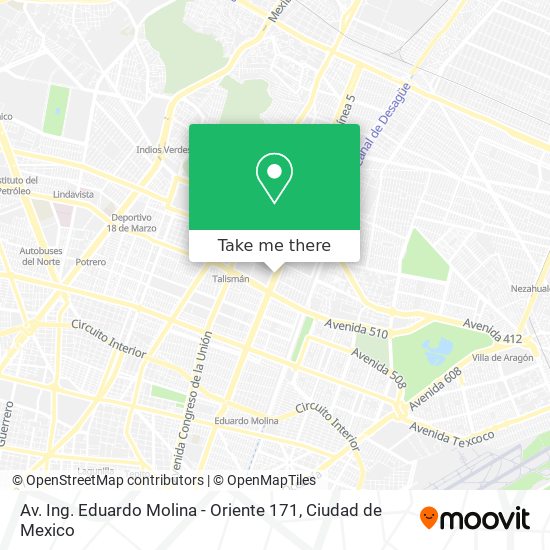 Av. Ing. Eduardo Molina - Oriente 171 map