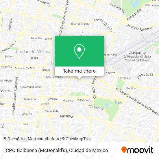 Mapa de CPO Balbuena (McDonald's)