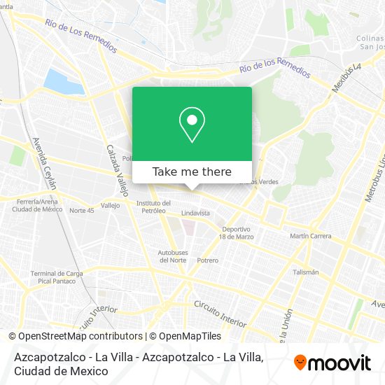 Mapa de Azcapotzalco - La Villa - Azcapotzalco - La Villa