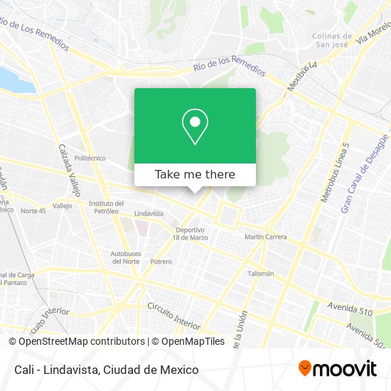 Mapa de Cali - Lindavista