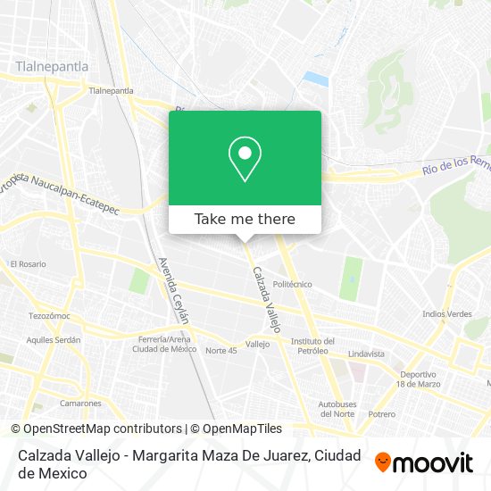 Calzada Vallejo - Margarita Maza De Juarez map