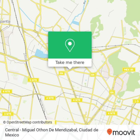 Central - Miguel Othon De Mendizabal map