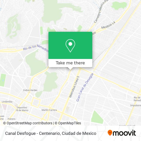 Canal Desfogue - Centenario map