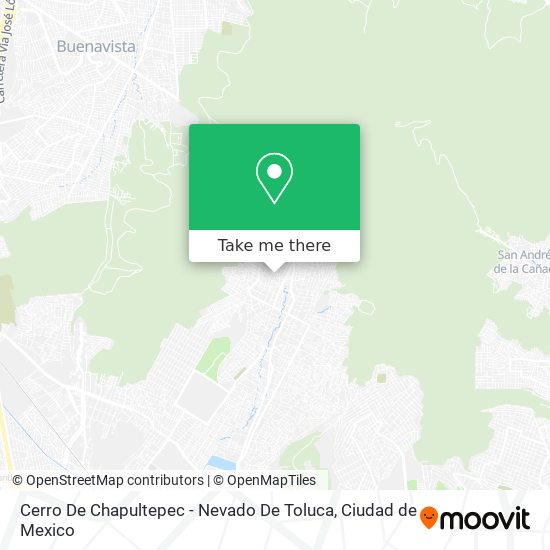 Mapa de Cerro De Chapultepec - Nevado De Toluca