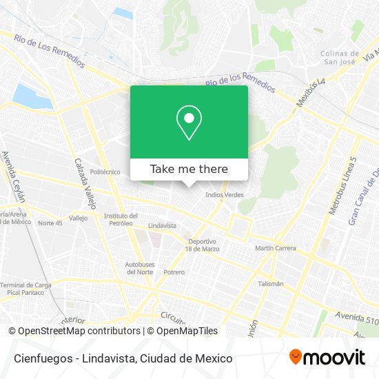 Mapa de Cienfuegos - Lindavista