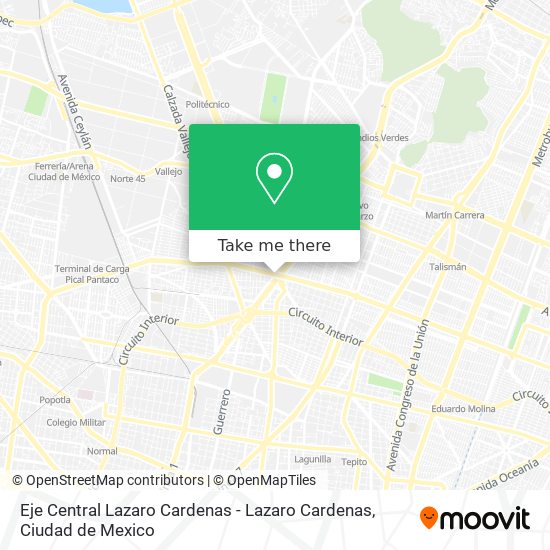 Eje Central Lazaro Cardenas - Lazaro Cardenas map