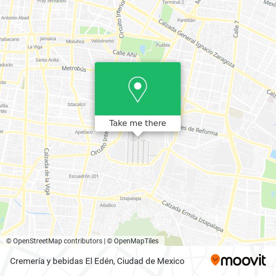 Cremería y bebidas El Edén map