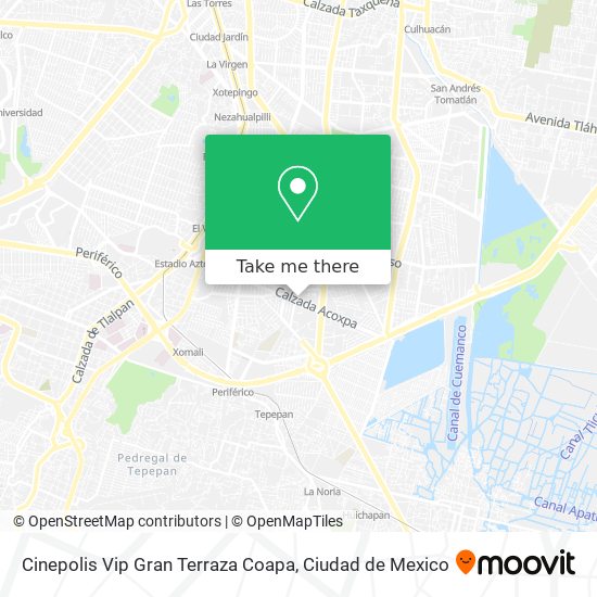 Cinepolis Vip Gran Terraza Coapa map