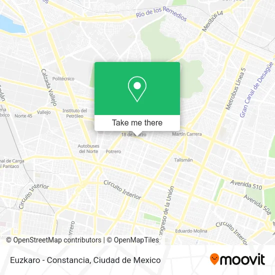 Euzkaro - Constancia map