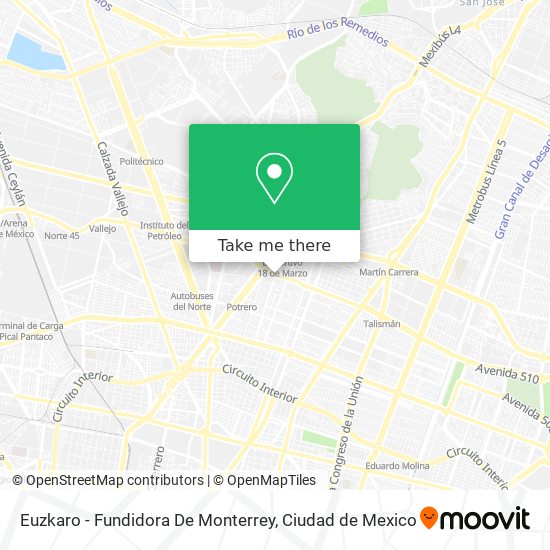 Mapa de Euzkaro - Fundidora De Monterrey