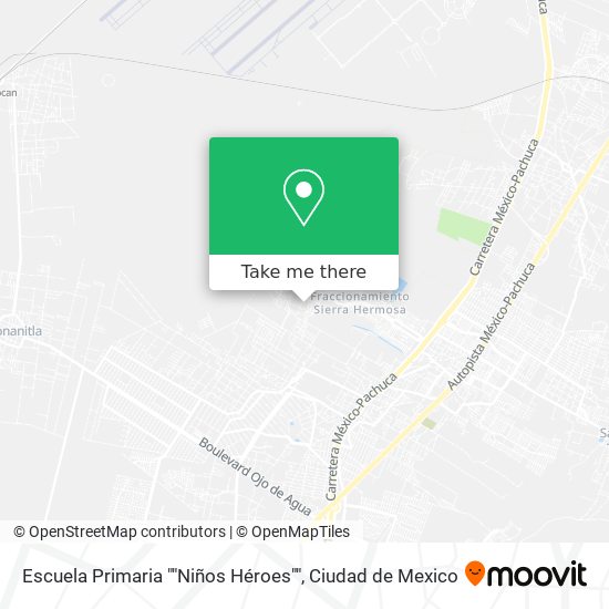 Mapa de Escuela Primaria ""Niños Héroes""