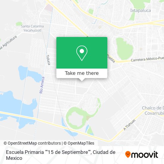 Mapa de Escuela Primaria ""15 de Septiembre""