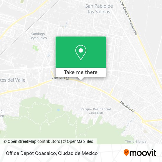 How to get to Office Depot Coacalco in Tultepec by Bus?