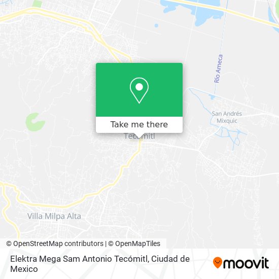 Elektra Mega Sam Antonio Tecómitl map