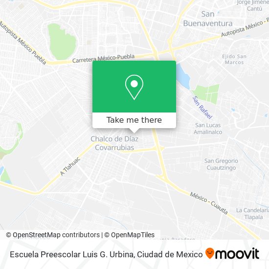 Escuela Preescolar Luis G. Urbina map