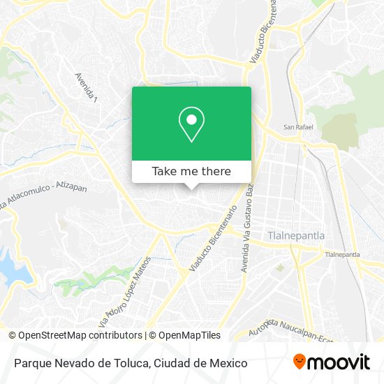 Parque Nevado de Toluca map
