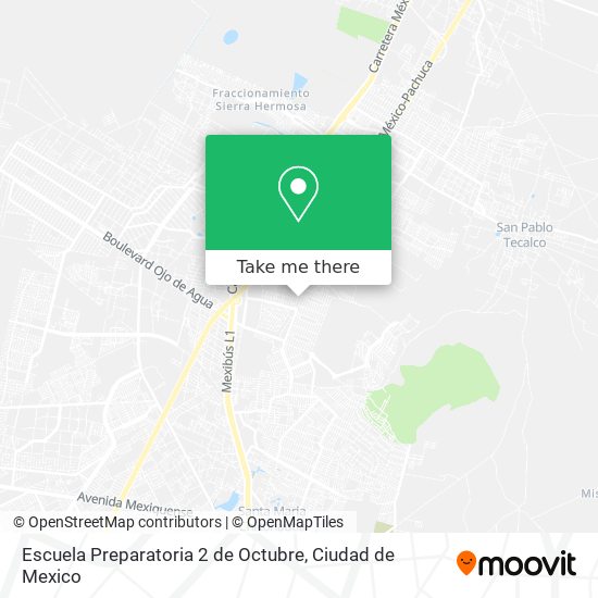 Mapa de Escuela Preparatoria 2 de Octubre
