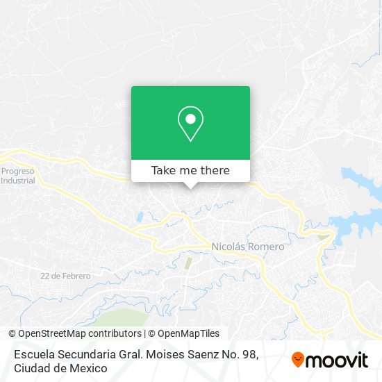 Mapa de Escuela Secundaria Gral. Moises Saenz No. 98