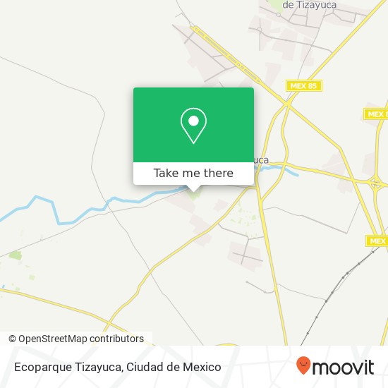 How to get to Ecoparque Tizayuca in Hueypoxtla by Bus, Metro or Train?