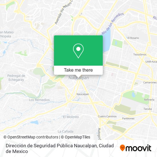 Mapa de Dirección de Seguridad Pública Naucalpan